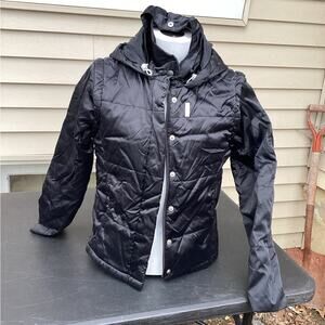 ~Nike Hooded Quilted Jacket Sleeves small vintage